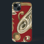 Etui iPhone 13 Motif botanique élégant avec le feuillage bronzage<br><div class="desc">Un original de harpiste d'Ethan que les caractéristiques bronzent le feuillage sur un arrière - plan rouge. Ce motif botanique élégant serait un grand cadeau pour n'importe qui qui apprécie des couleurs audacieuses !</div>