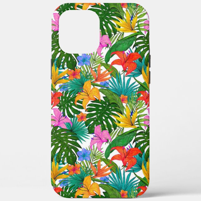 COQUES Case-Mate iPhone MOTIF BOTANIQUE FLORAL TROPICAL  (Verso)