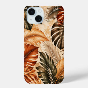 Coque Case-Mate iPhone Motif botanique tropical de Monstera d'automne