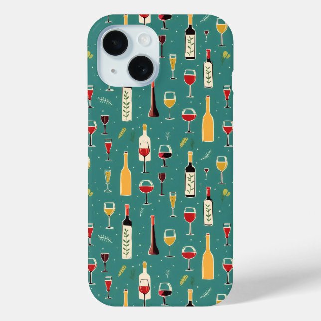 Coques Case-Mate iPhone Motif Bouteilles et verres (Verso)