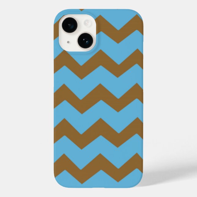 Coques Case-Mate iPhone Motif Brown Chevron Bold (Verso)