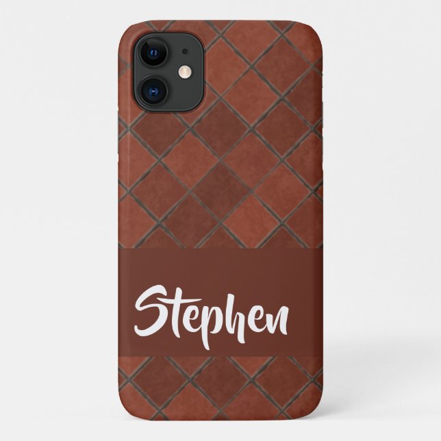 Coques Case-Mate iPhone motif Brown en brique (Dos)
