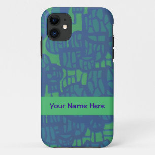 Coque Case-Mate iPhone Motif Bulles Abstraites bleues et vertes
