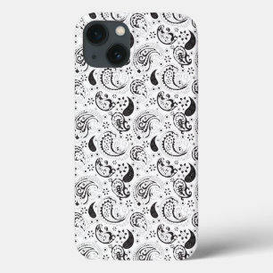 Case-Mate iPhone Case Motif cachemire noir et blanc – Art textile élégan