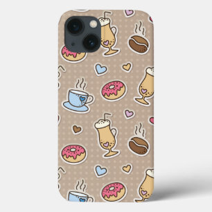 Etui iPhone 13 Motif café
