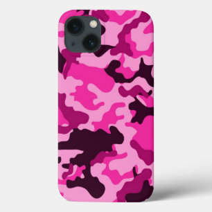 iPhone 13 Coque Motif Camo rose