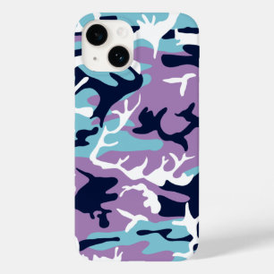 Coque Case-Mate iPhone Motif Camo - Violet Marine Bleu Blanc