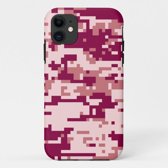 Coques Case-Mate iPhone Motif camouflage numérique Rose (Dos)