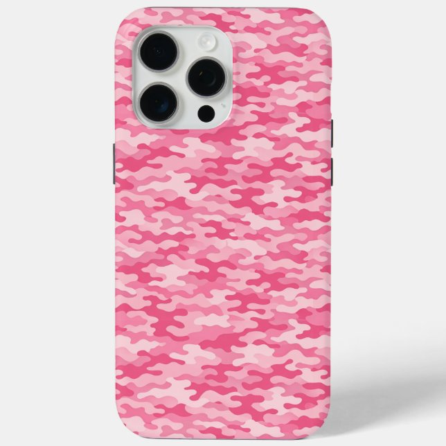 Coques Case-Mate iPhone Motif camouflage rose féminin (Verso)