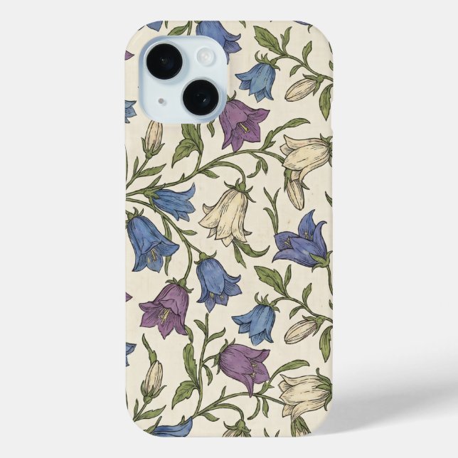 Coques Case-Mate iPhone Motif Campanule Bleue - Florale Botanique Esthétiq (Verso)