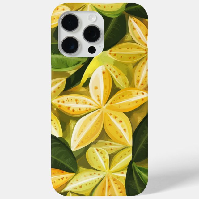 Coques Case-Mate iPhone Motif caramboles exotiques 🌿 pour déco tropicale (Verso)