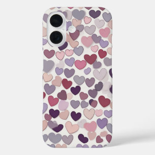 Coque Pour iPhone 16 Motif cardiaque géométrique