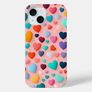Coque Case-Mate iPhone Motif cardiaque multicolore