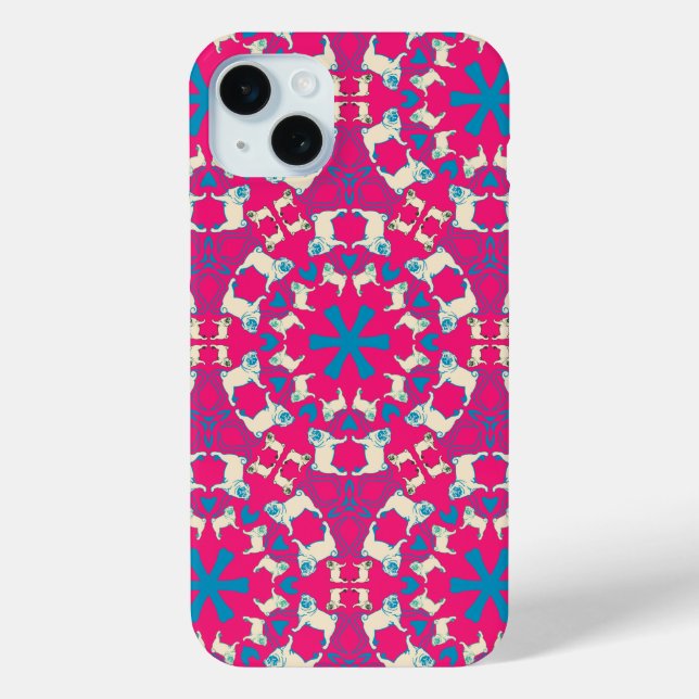 Coques Case-Mate iPhone Motif Carlin rouge corail moderne (Verso)