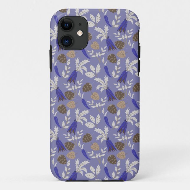Coques Case-Mate iPhone Motif Carottes Et Nutriments Bleus (Dos)