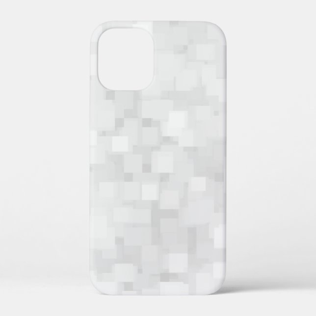Coques Case-Mate iPhone Motif carré blanc moderne (Verso)