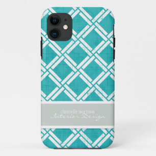 Coque Case-Mate Pour iPhone Motif Carré diagonal Trellis personnalisé