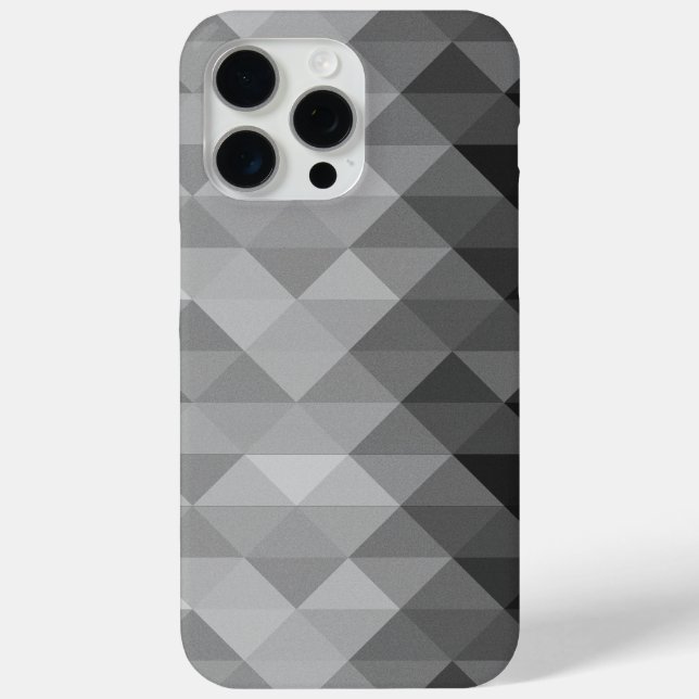Coques Case-Mate iPhone Motif carré géométrique triangle gris (Verso)
