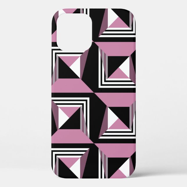 Coques Case-Mate iPhone Motif carré moderne et transparent (Verso)