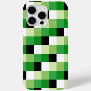 Coque Case-Mate iPhone Motif carré vert et blanc