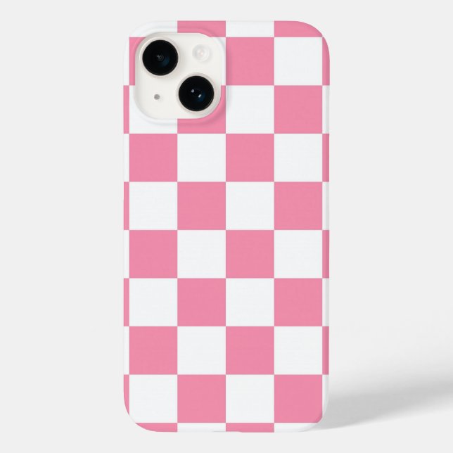 Coques Case-Mate iPhone Motif carreaux rose (Verso)
