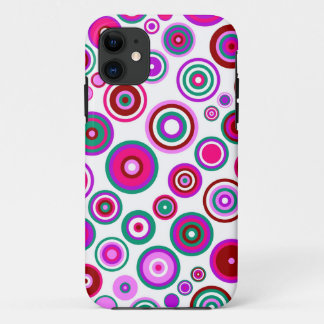 Etui iPhone Case-Mate Motif Cercles rétro Abstraits | Rose rouge bleu
