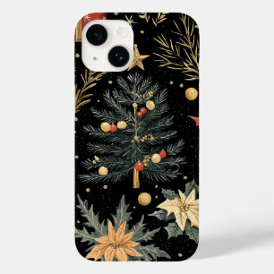 Coque Case-Mate iPhone Motif Charbon de Noël Rouge Vert Holly