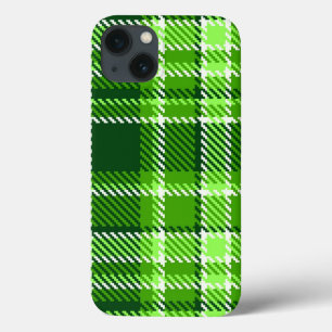 iPhone 13 Coque Motif Checkered de couleur verte