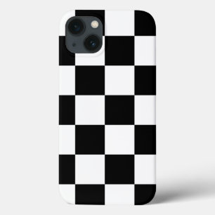 Coque Case-Mate iPhone Motif Checkered noir et blanc audacieux