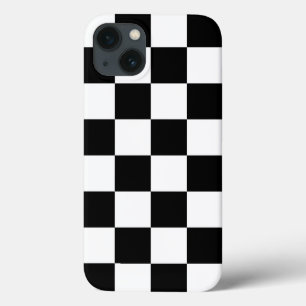 Coque Case-Mate iPhone Motif Checkered noir et blanc audacieux