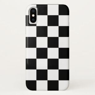 Case-Mate iPhone Case Motif Checkered noir et blanc (WB)
