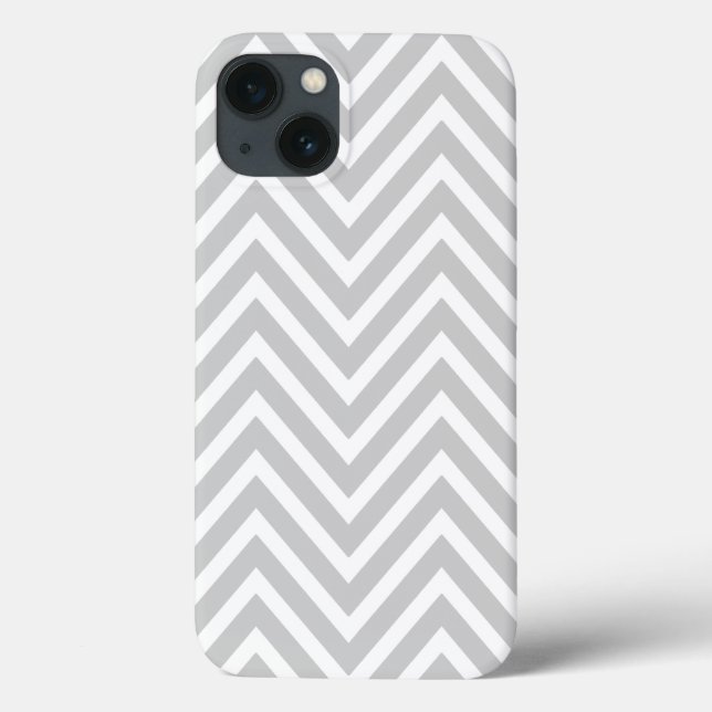 COQUES Case-Mate iPhone MOTIF CHEVRON BLANC GRIS (Verso)