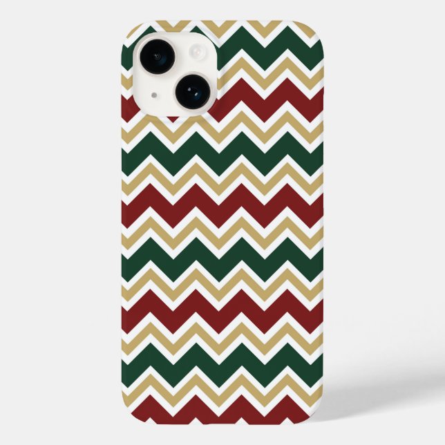 Coques Case-Mate iPhone Motif Chevron blanc rouge vert (Verso)