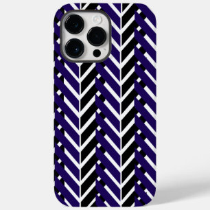 Coque Case-Mate iPhone Motif Chevron bleu blanc moderne