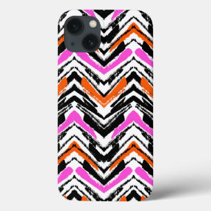 Case-Mate iPhone Case Motif Chevron De Main Noire, Orange Et Rose