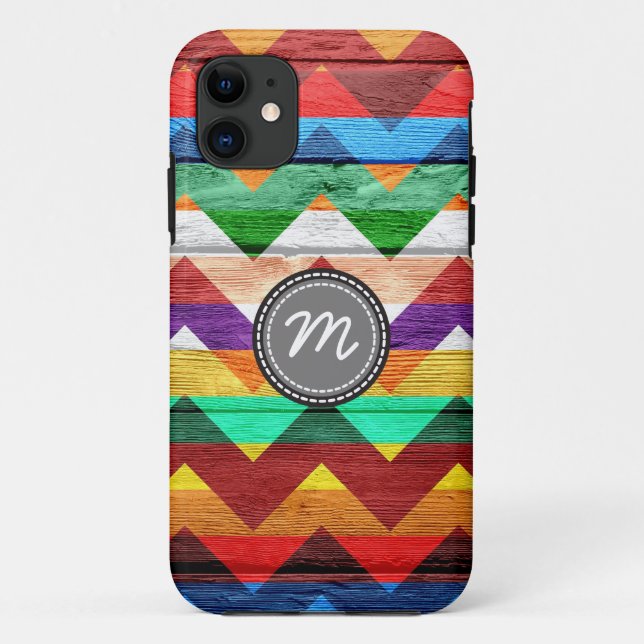 Coques Case-Mate iPhone Motif chevron en bois aztèque #5 (Dos)