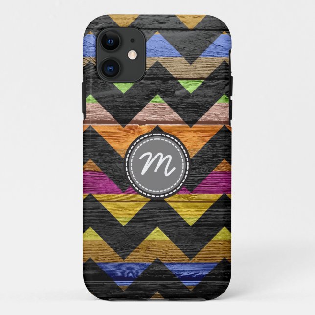 Coques Case-Mate iPhone Motif chevron en bois aztèque #8 (Dos)