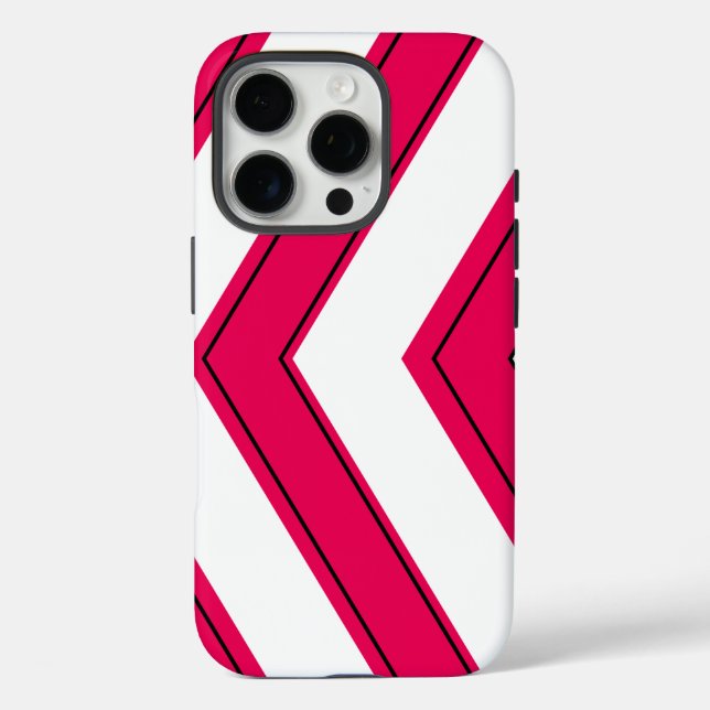Coques Case-Mate iPhone Motif Chevron en rouge et blanc (Verso)