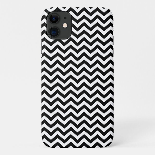 Coques Case-Mate iPhone Motif Chevron noir et blanc (Dos)