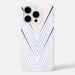 Coque iPhone 16 Pro Motif Chevron sur Arrière - plan blanc