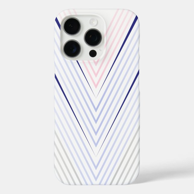 Coques Case-Mate iPhone Motif Chevron sur Arrière - plan blanc (Verso)