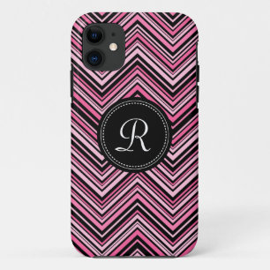 Coques Pour iPhone Motif Chevron Tribal Tribal Rose Monogramme