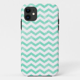Case-Mate iPhone Case Motif chevron vert menthe et blanc