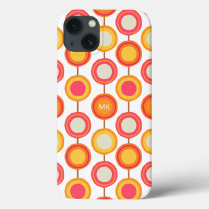 Case-Mate iPhone Case Motif Chic Fille Rétro Rose Orange Monogramme
