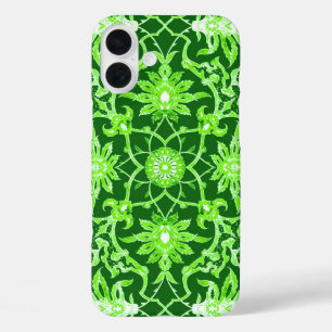 Coques iPhone 16 Plus Motif chinois Art Nouveau - Emerald Green