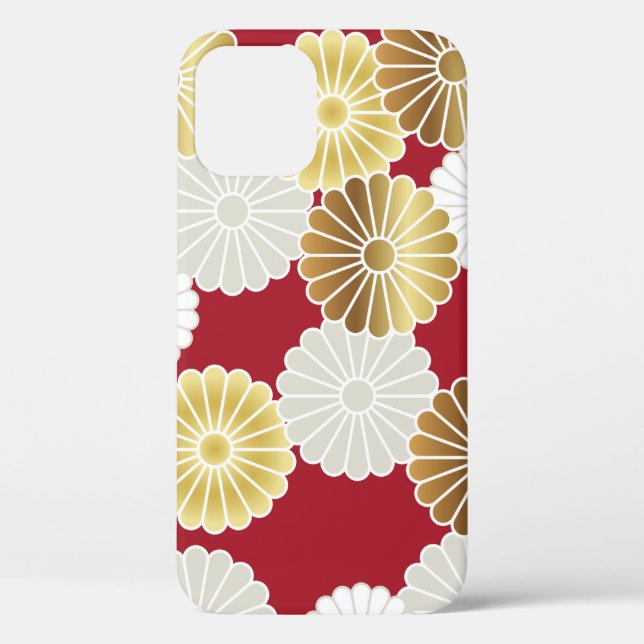 Coques Case-Mate iPhone Motif chrysanthème sans couture dans le tra japona (Verso)