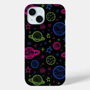 Coque Case-Mate iPhone Motif ciel nocturne minimaliste néon espace et pla