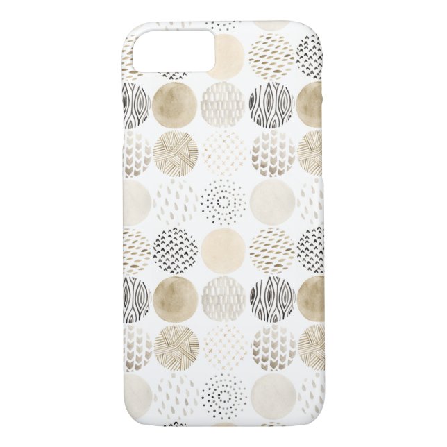 Coques Case-Mate iPhone Motif circulaire Abstrait neutre (Dos)
