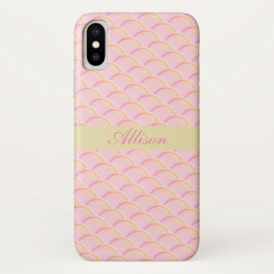 Coque iPhone X Motif circulaire rose