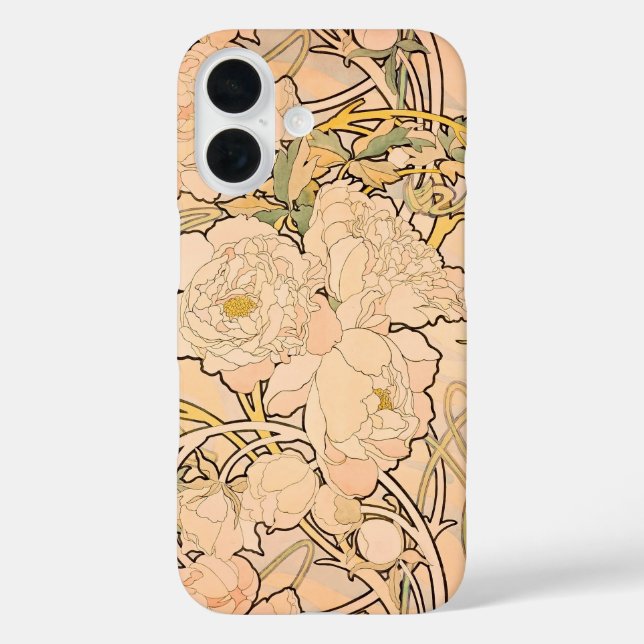 Coques Case-Mate iPhone Motif Classique Art Nouveau de jardin de pivoines  (Verso)